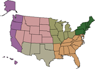 Map of USA Regions